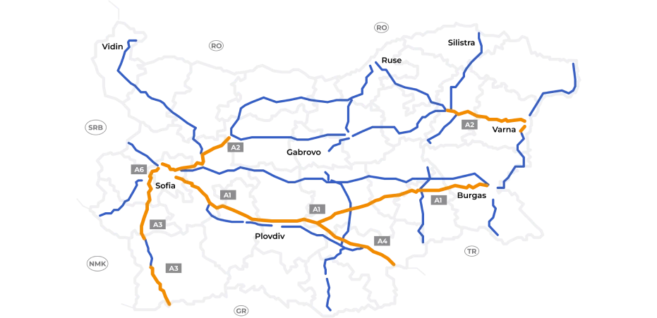 route tolls map